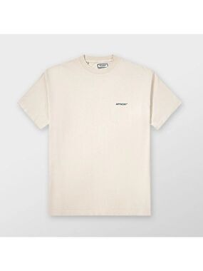 864 New APTHCRY Vintage White Micro Logo T-Shirt Sz Small